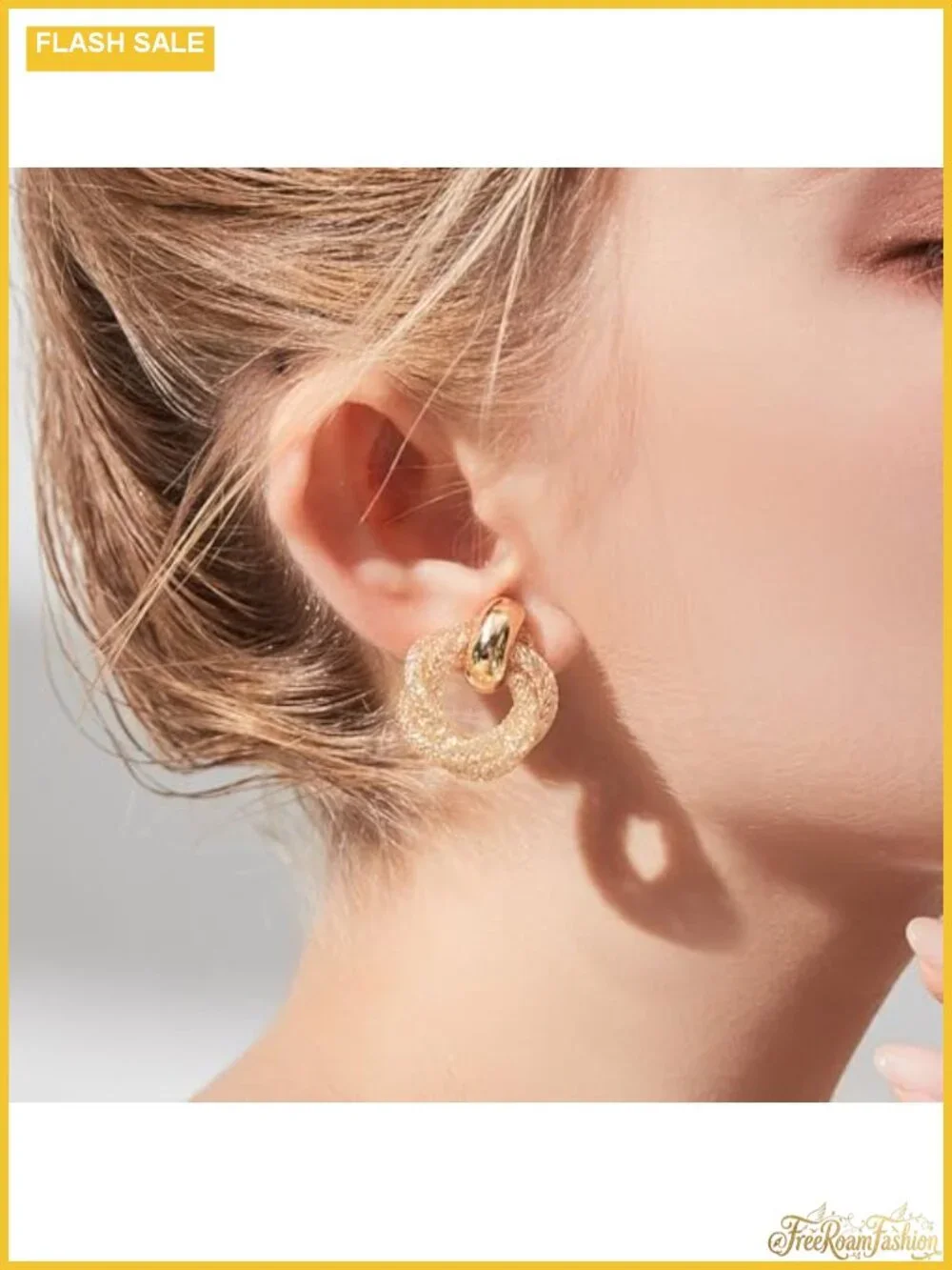 14K Gold Plated Twisted Hoop Earrings for Women, Small Lightweight CZ Mesh